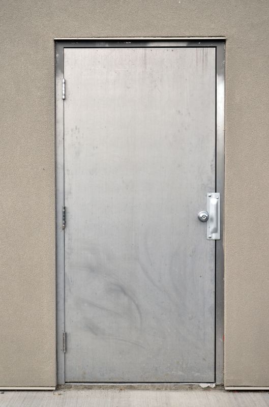 Commercial Door Repair in Progress