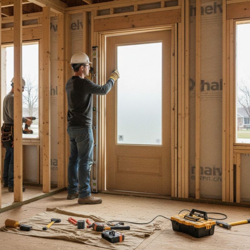Mahogany Door Installation